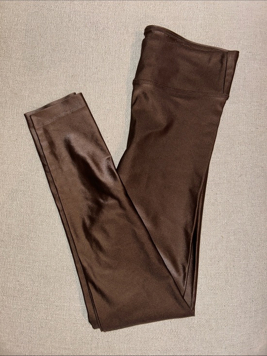 Koral Pants - Koral Liquid Metallic Brown High-Waist Leggings